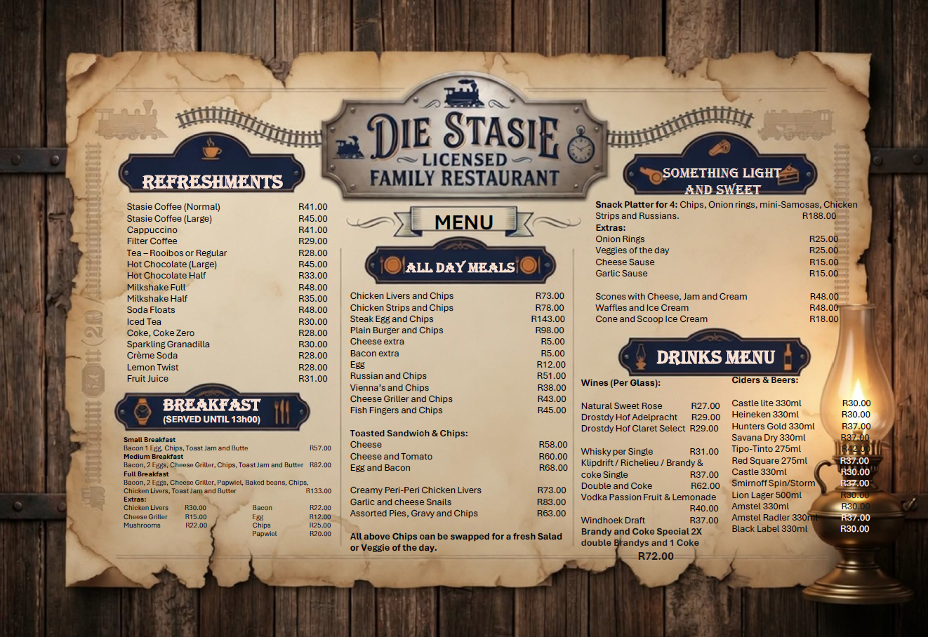 Die Stasie Menu
